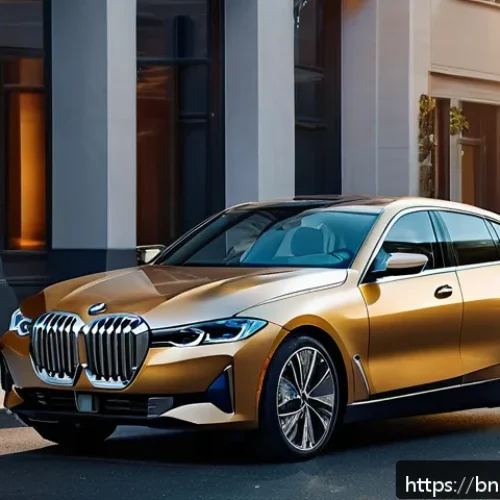 Home 15 BMW i4 전기차와 아이오닉 6 비교 - A sleek and elegant BMW i4 parked on a modern city street during golden hour, showcasing its classic...